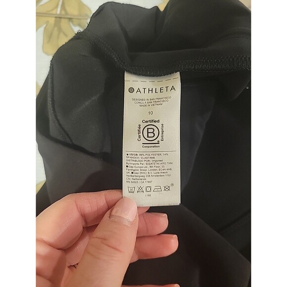 Athleta Endless High Rise Pants Travel Athletic Casual Work Black Size 10 Office - Picture 8 of 10